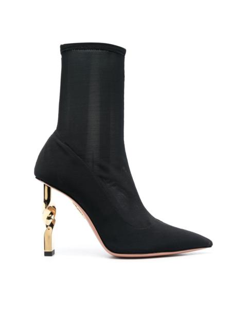 AQUAZZURA twist heel 105mm sock boots