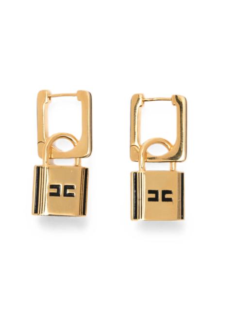 ELISABETTA FRANCHI Elisabetta Franchi Padlock-detail Drop Earrings