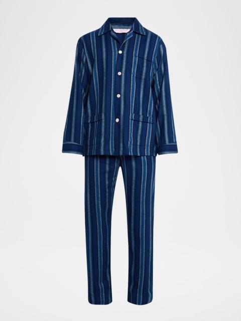 Men's Kleburn Stripe Flannel Long Pajama Set
