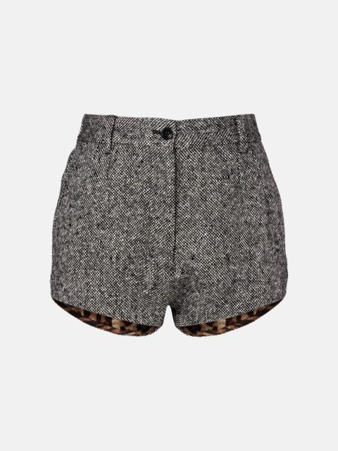 Dolce & Gabbana High-rise wool and cotton-blend shorts