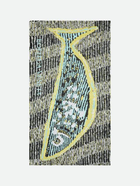 Bottega Veneta Fish Jacquard Beach Towel