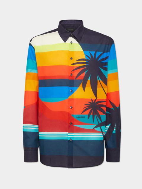 DSQUARED2 SUMMER LOVERS OVERSIZED SUNSET SHIRT