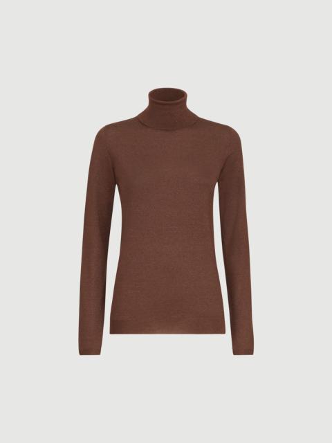 Brunello Cucinelli Sparkling cashmere and silk lightweight turtleneck sweater