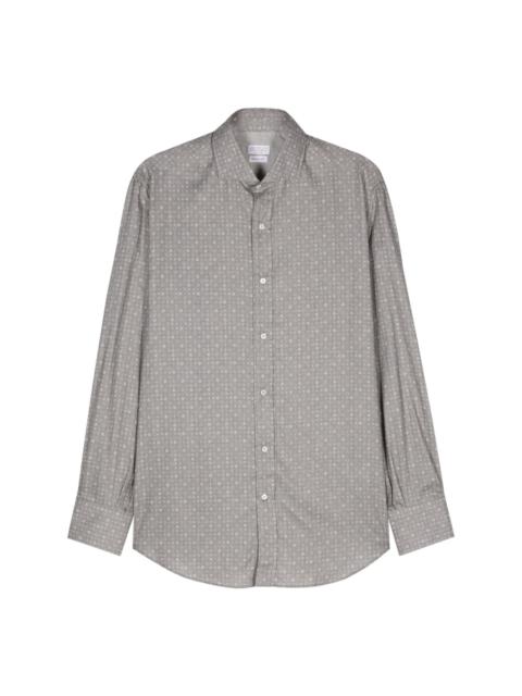 graphic-print cotton shirt