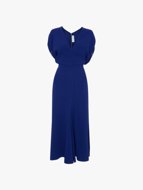 Victoria Beckham Edith Midi Dress In Bright Indigo