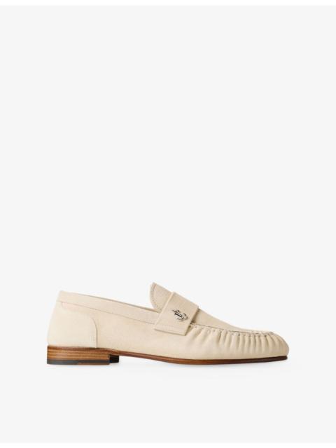 JIMMY CHOO Ellis Etched Velvet Suede Loafers