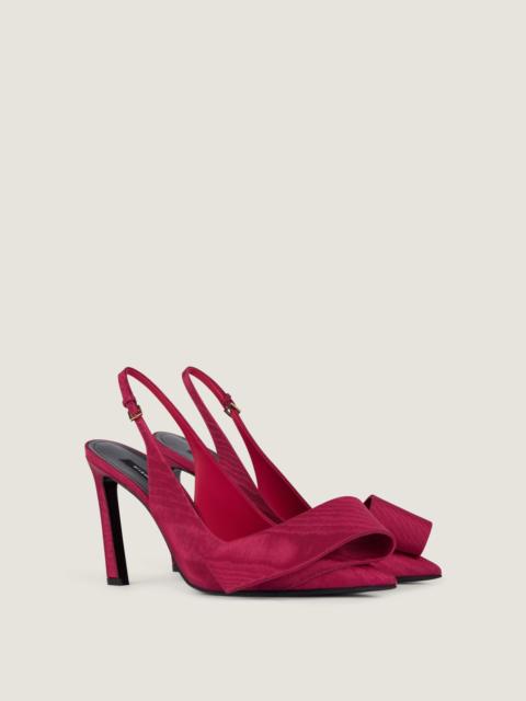 Givenchy TWISTED RIBBON SLINGBACKS PUMPS IN MOIRÉ FABRIC