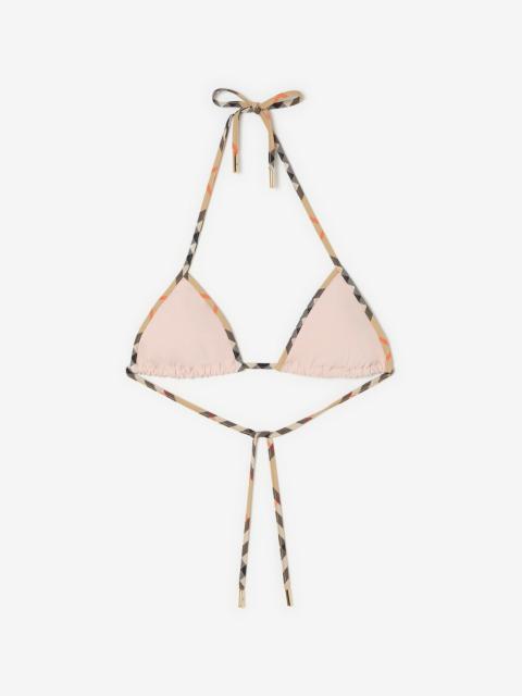 Burberry Check Trim Bikini Top