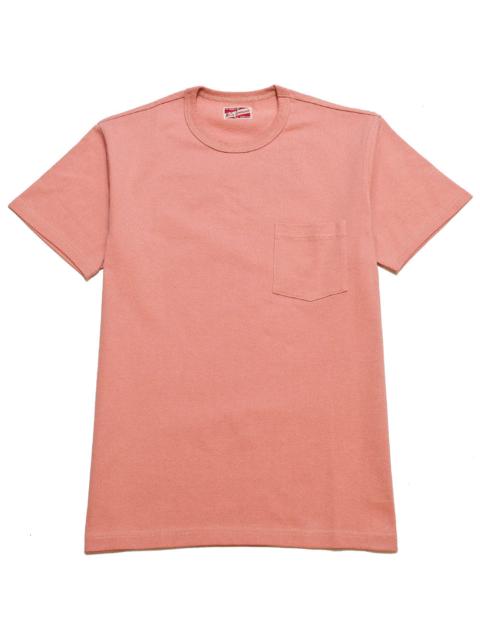 The Real McCoys Joe McCoy MC19012 Overdyed Sportswear Pocket Tee Coral
