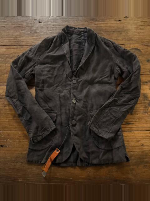 Layer-0 Layer-0 Black S-Cut Linen Blazer