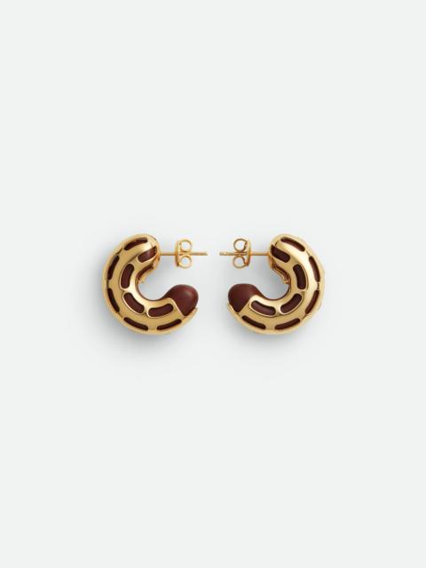 Bottega Veneta Structure Wood Earrings