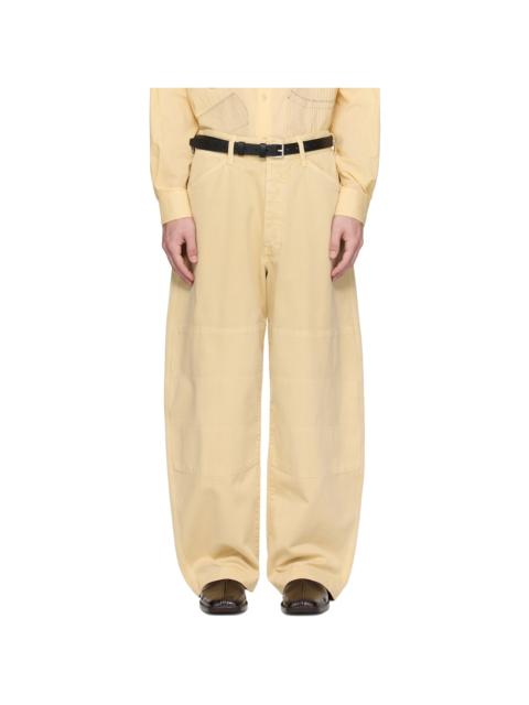 Lemaire Beige Big Work Jeans