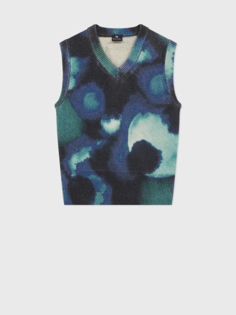 Paul Smith Women's Blue 'Ink' Short Sleeve V-Neck Top