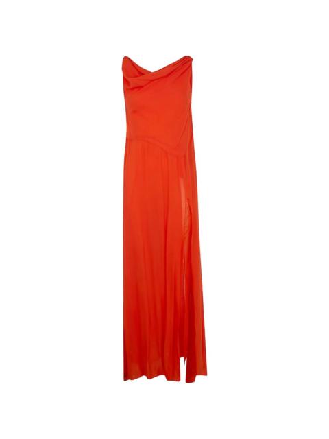 Blumarine cowl-neck slit maxi dress