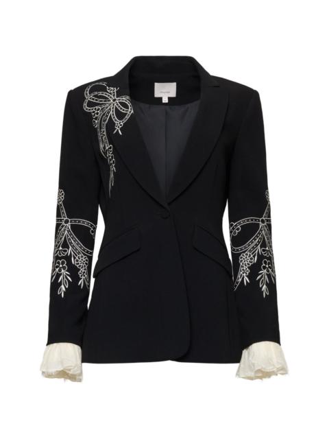 Cinq à Sept Cheyenne cascading ribbon blazer