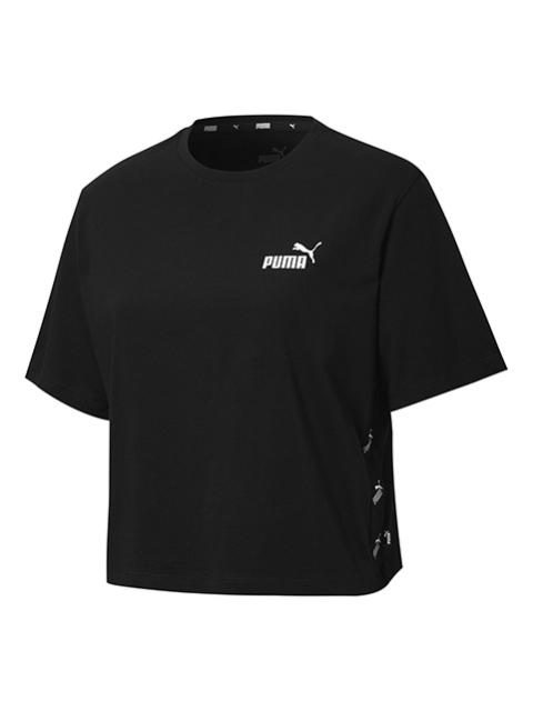 PUMA (WMNS) PUMA Printed LogoShort Sleeve TEE Black 586597-01