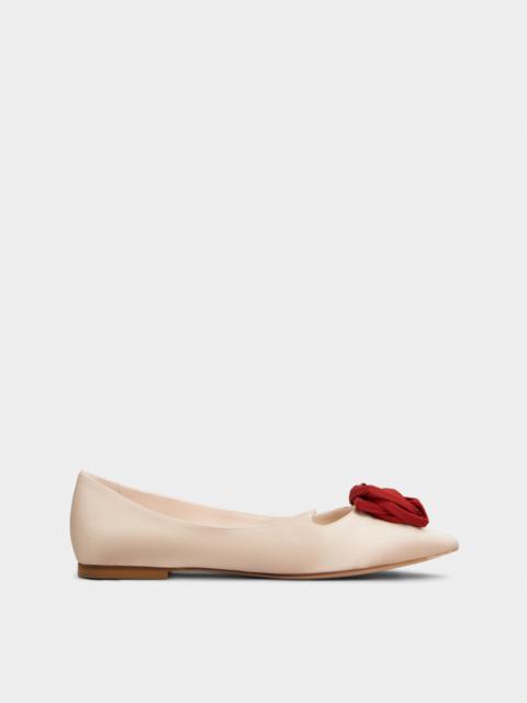 Roger Vivier Rose Vivier Ballerinas in satin