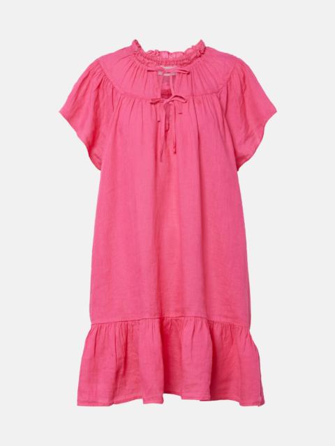 velvet Livvy tiered linen minidress