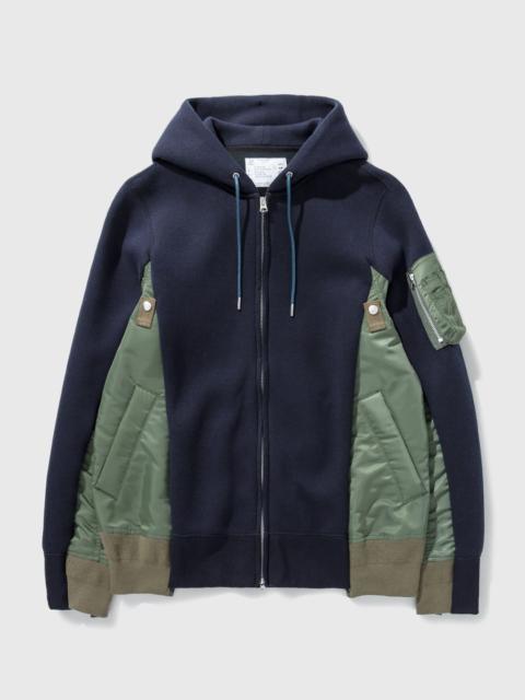 sacai SPONGE SWEAT X MA-1 HOODIE | REVERSIBLE