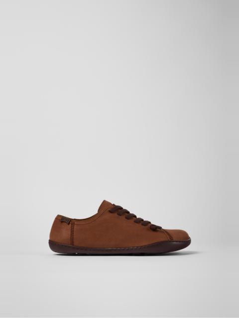 CAMPER Peu Brown leather shoes for women