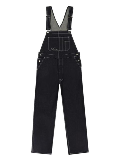 AMIRI topstitch denim overalls
