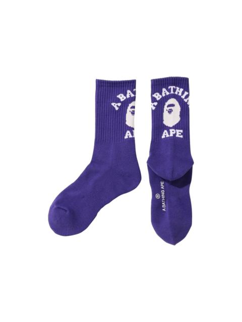 A BATHING APE® BAPE College Socks 'Purple'