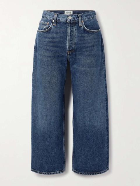 Arc cropped high-rise wide-leg jeans Mid denim