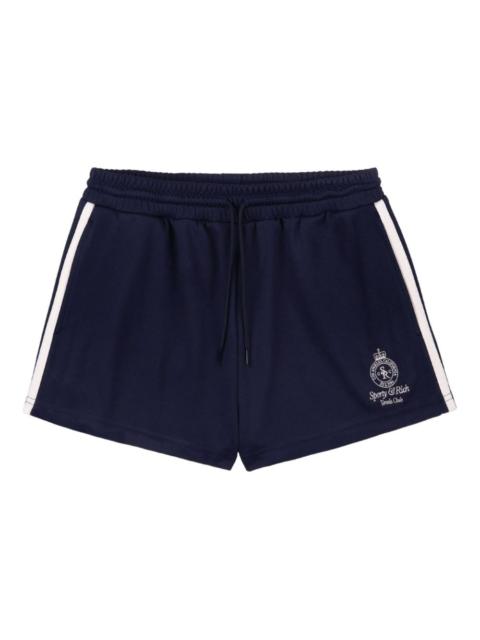 Sporty & Rich logo-embroidery side-stripe shorts