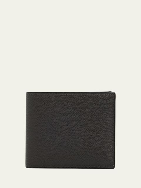 Valextra Men's Leather V-Cut Bifold Wallet