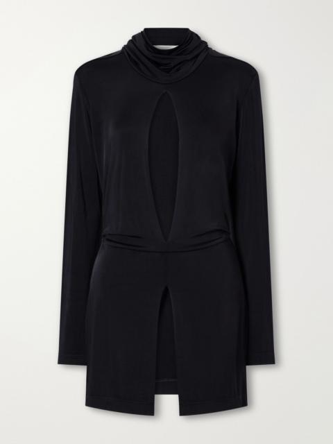 TOVE Gitta cut-out jersey blouse Black