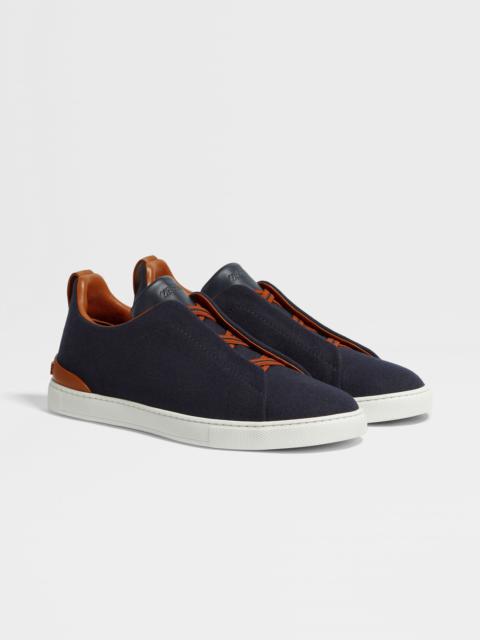 ZEGNA NAVY BLUE #USETHEEXISTING™ WOOL TRIPLE STITCH™ SNEAKERS