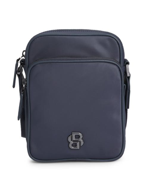 BOSS TWILL REPORTER BAG WITH DOUBLE B MONOGRAM