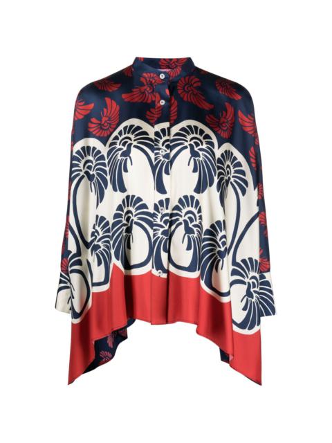 La DoubleJ Foulard Palmetto-print silk shirt