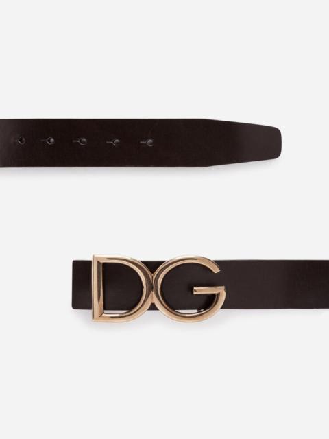 Dolce & Gabbana Belt in leather with logoed plate