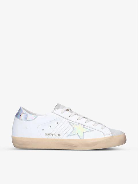 Women's Exclusive Superstar iridescent-star low-top leather trainers