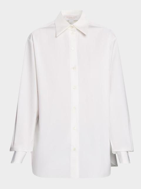 MICHAEL KORS COLLECTION Katia Cotton Poplin Oversized Button-Down Shirt