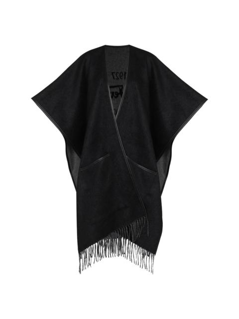 1927 fringed-edge knitted cape