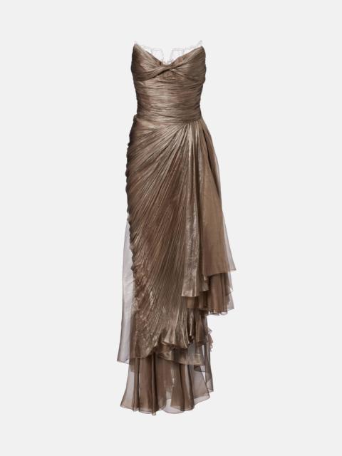 MARIA LUCIA HOHAN Jolie lace-trimmed silk bustier dress