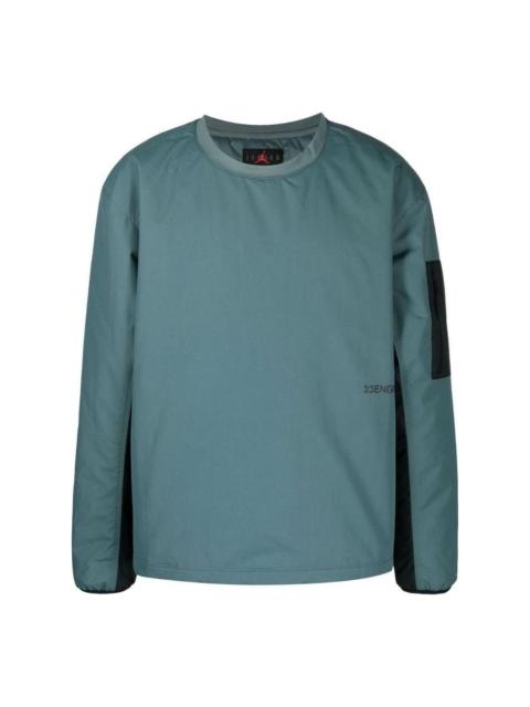 Jordan Nike Splicing Design Sleeve Pocket Detail Pullover Round Neck Pullover Long Sleeves Hoodie Men's Nav
