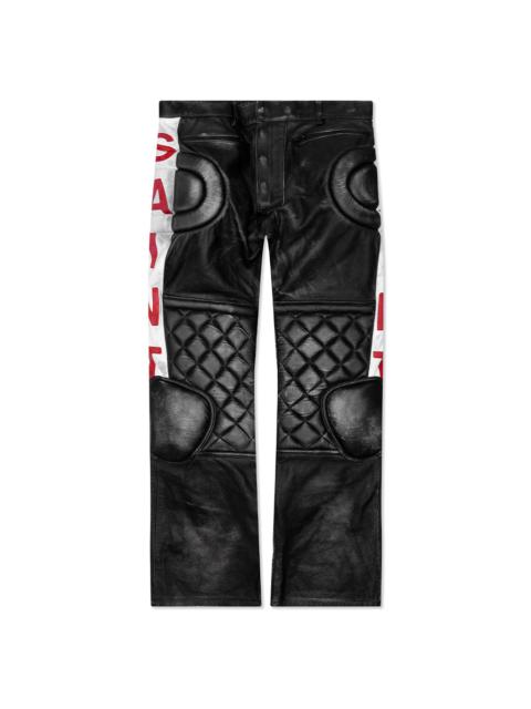 SAINT M×××××× SAINT RACER LEATHER PANTS - BLACK
