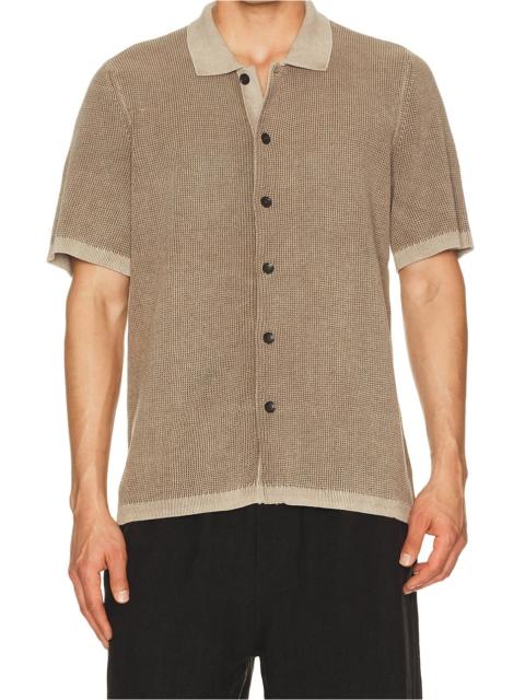 FAHERTY Short Sleeve Sunwashed Knitted Shirt