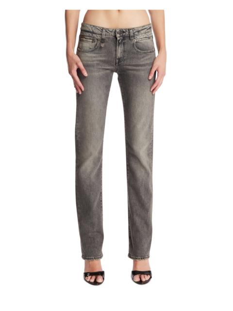R13 Black Straight-Leg Jeans