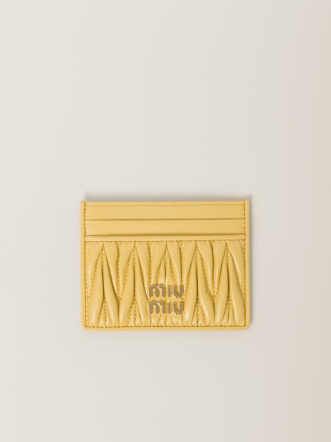 Matelassé nappa leather card holder