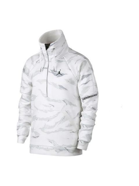 Jordan Air Jordan Half Zipper Basketball Fleece Lined Sports White Camouflage AH6164-121