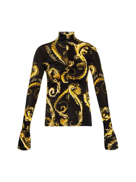 VERSACE JEANS COUTURE Barocco mock-neck ruched top