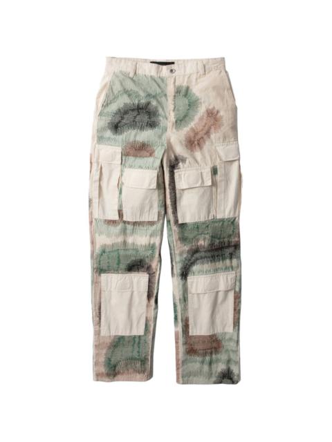 camouflage embroidered trousers