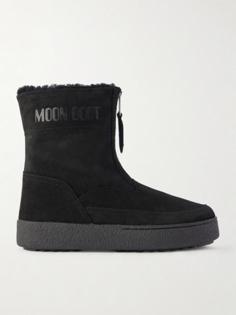 MOON BOOT Lara Suede And Shearling Ankle Boots