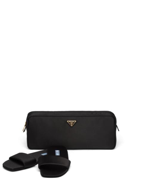 Prada Silk satin travel pouch for slippers