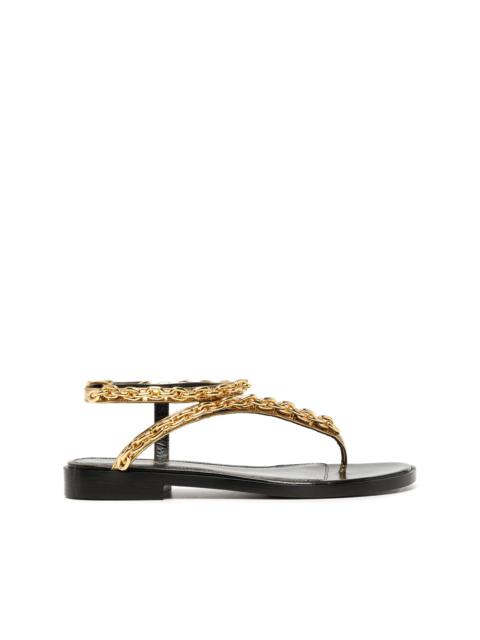 TOM FORD chain-detail leather sandals