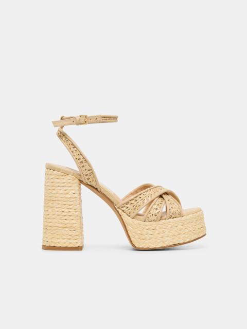 dolce vita DANILA HEELS LT NATURAL CROSS HATCH RAFFIA